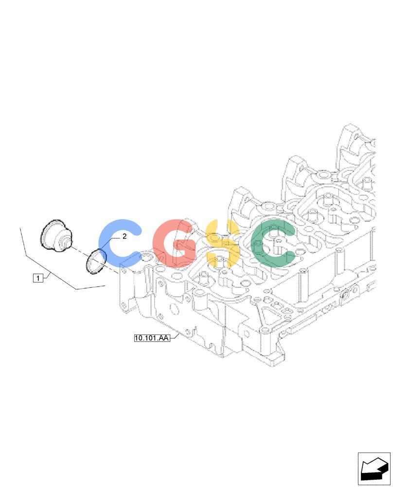 神钢零件查询(F4GE9684E J615) - ENGINE 5801763602 - 47613194 (8/14-) (10.400.BC[02]) - THERMOSTAT Kobelco