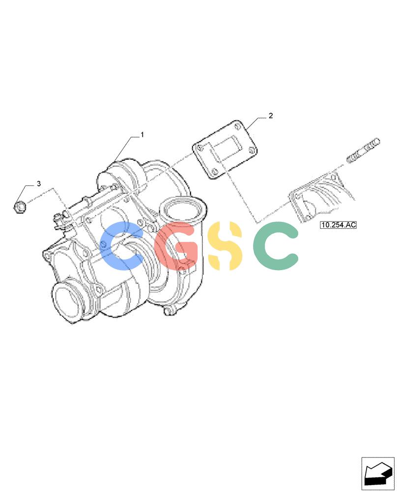 神钢零件查询(F4GE9684E J615) - ENGINE 5801763602 - 47613194 (8/14-) (10.250.AC) - TURBOCHARGER Kobelco