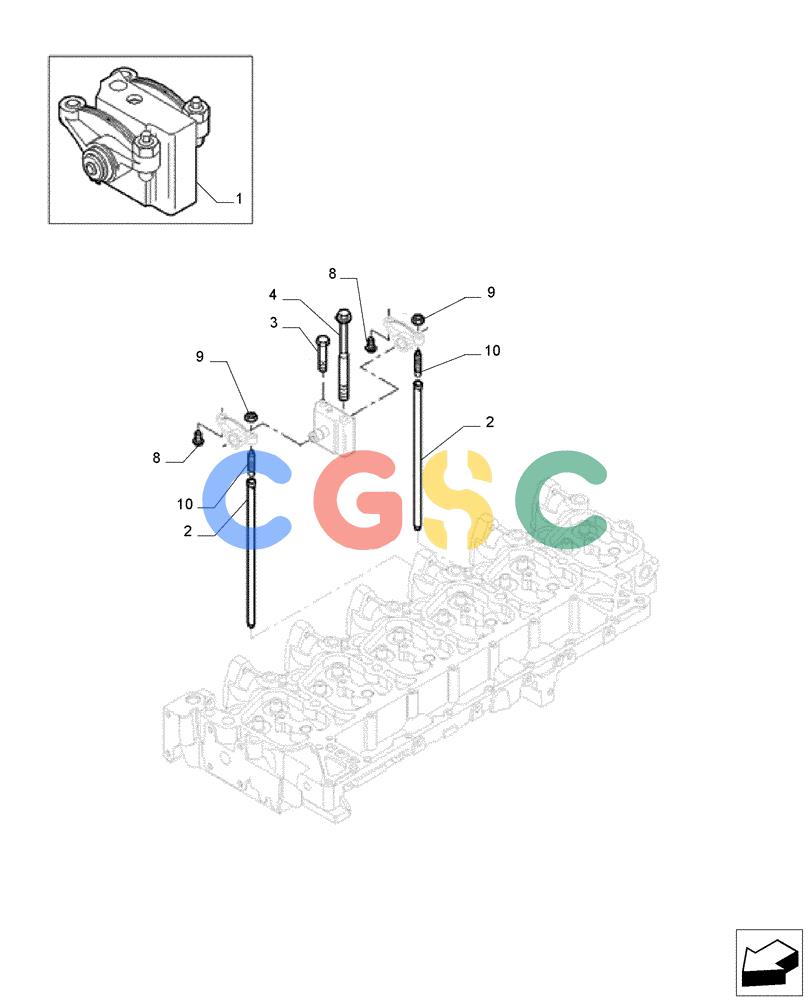 神钢零件查询(F4GE9684E J615) - ENGINE 5801763602 - 47613194 (8/14-) (10.106.AO) - ROCKER ARM Kobelco