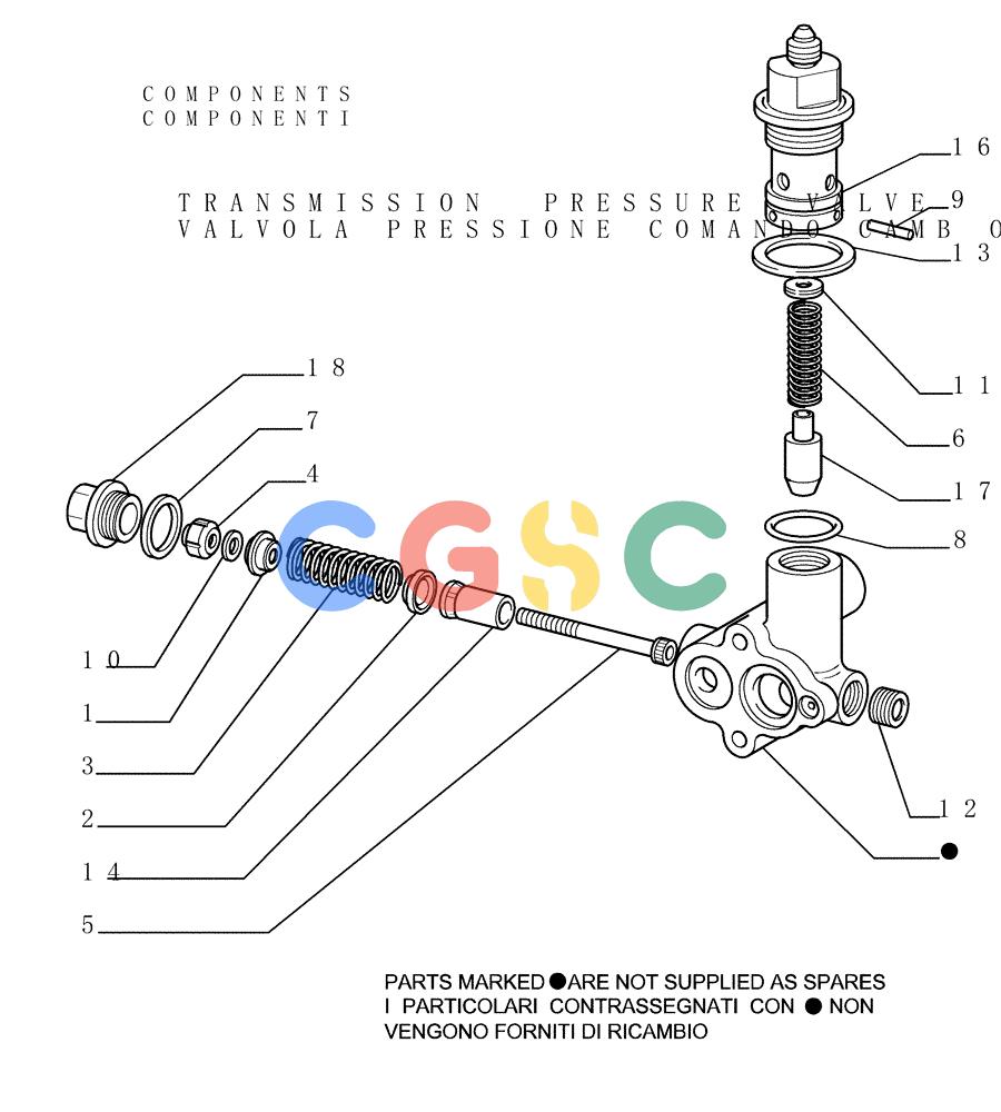 纽荷兰零件查询(DC150.B) - CRAWLER DOZER TIER 2 (3/03-) (1.200[06]) - UNIT TORQUE CONVERTER - VALVE New Holland Constructuion