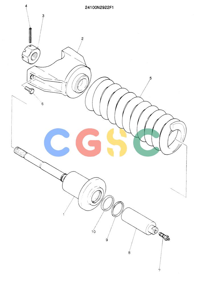 神钢零件查询(K904EL) - EXCAVATOR ASN LX1401 (1/86-12/03) (06-006) - SPRING ASSY, TRACK Kobelco