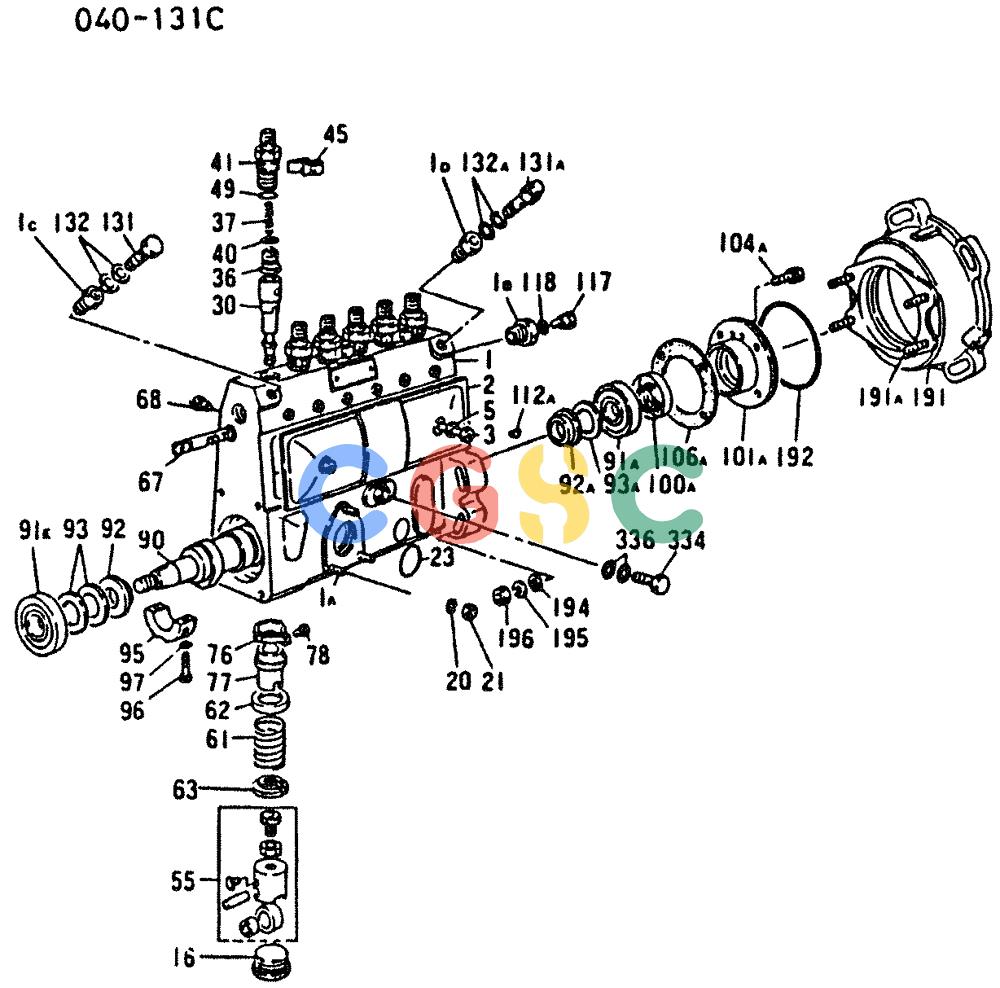 神钢零件查询(6D16-T) - MITSUBISHI DIESEL ENGINE - K909 II & K909LC II EXCAVATORS (1/87-12/06) (02-003) - INJECTION PUMP (INNER PARTS) Kobelco