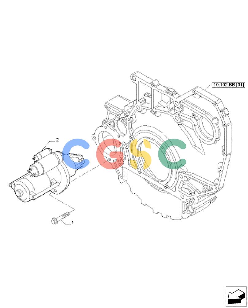 神钢零件查询(F4GE9684E J615) - ENGINE 5801763602 - 47613194 (8/14-) (55.201.AE) - STARTER MOTOR Kobelco