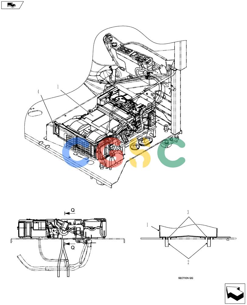 纽荷兰零件查询(E70BSR) - COMPACT CRAWLER EXCAVATOR ASN YT06-18001 (01-080[04]) - AIR CONDITIONING New Holland Constructuion