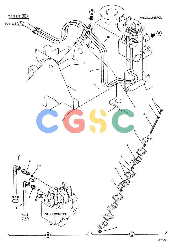 神钢零件查询(NIBBLER) - & BREAKER - SK70SR-1E SHORT RADIUS EXCAVATOR ASN YT02-04001 (4/03-12/04) (06-013[00]) - UPPER HYDRAULIC LINES (NIBBLER & BREAKER) (YT03H00025F1) Kobelco