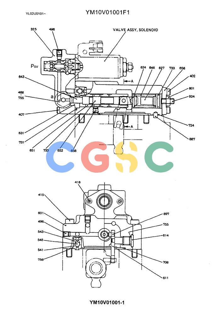 神钢零件查询(ED190LC) - BLADE RUNNER EXCAVATOR/DOZER BTW YL02U0101 - YL03U0135 (1/02-12/06) (06-019) - REGULATOR ASSY Kobelco