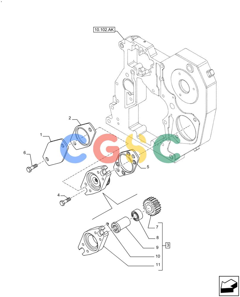 神钢零件查询(F4HFE6133 B003) - ENGINE 5801843802 - 47637346 TIER4 B (1/13-) (10.114.AH) - ACCESSORY DRIVE Kobelco