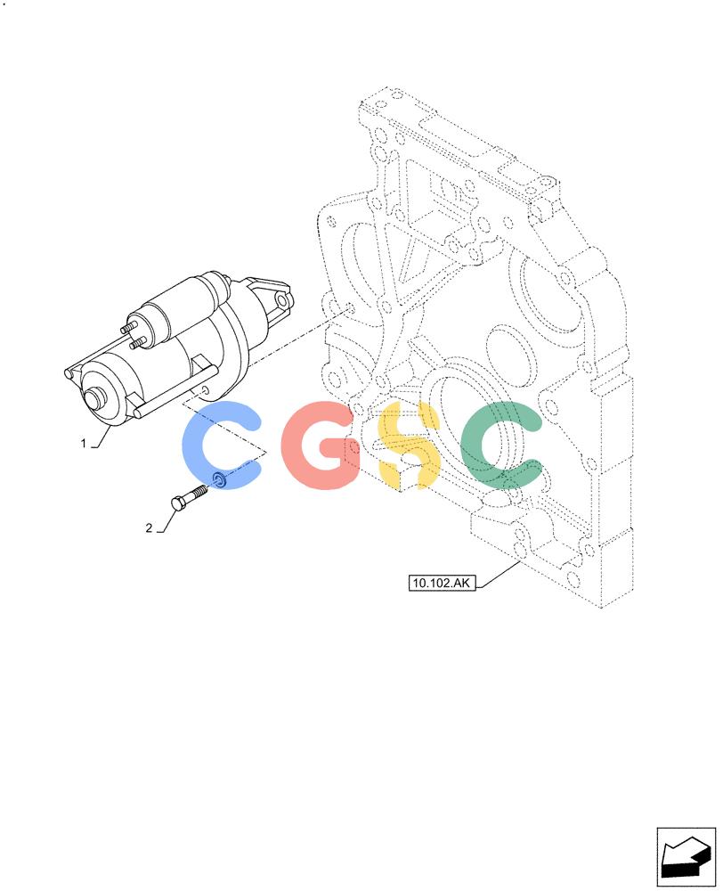 神钢零件查询(F4HFE613Y B005) - ENGINE 5801843797 - 47637345 TIER4 B (3/14-) (55.201.AE) - ENGINE STARTER Kobelco