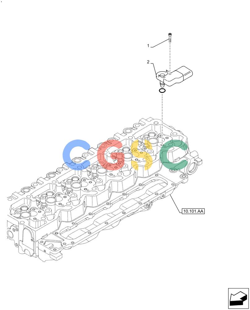 神钢零件查询(F4HFE613Y B005) - ENGINE 5801843797 - 47637345 TIER4 B (3/14-) (55.014.AD) - INTAKE AIR PRESSURE AND TEMPERATURE SENSOR Kobelco