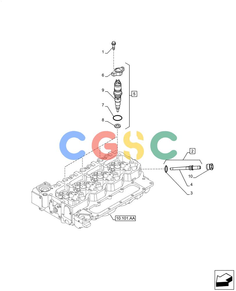 神钢零件查询(F4HFE413H B004) - ENGINE 5801862203 - 47574133 TIER4 B (1/14-) (10.218.AF) - FUEL INJECTOR Kobelco
