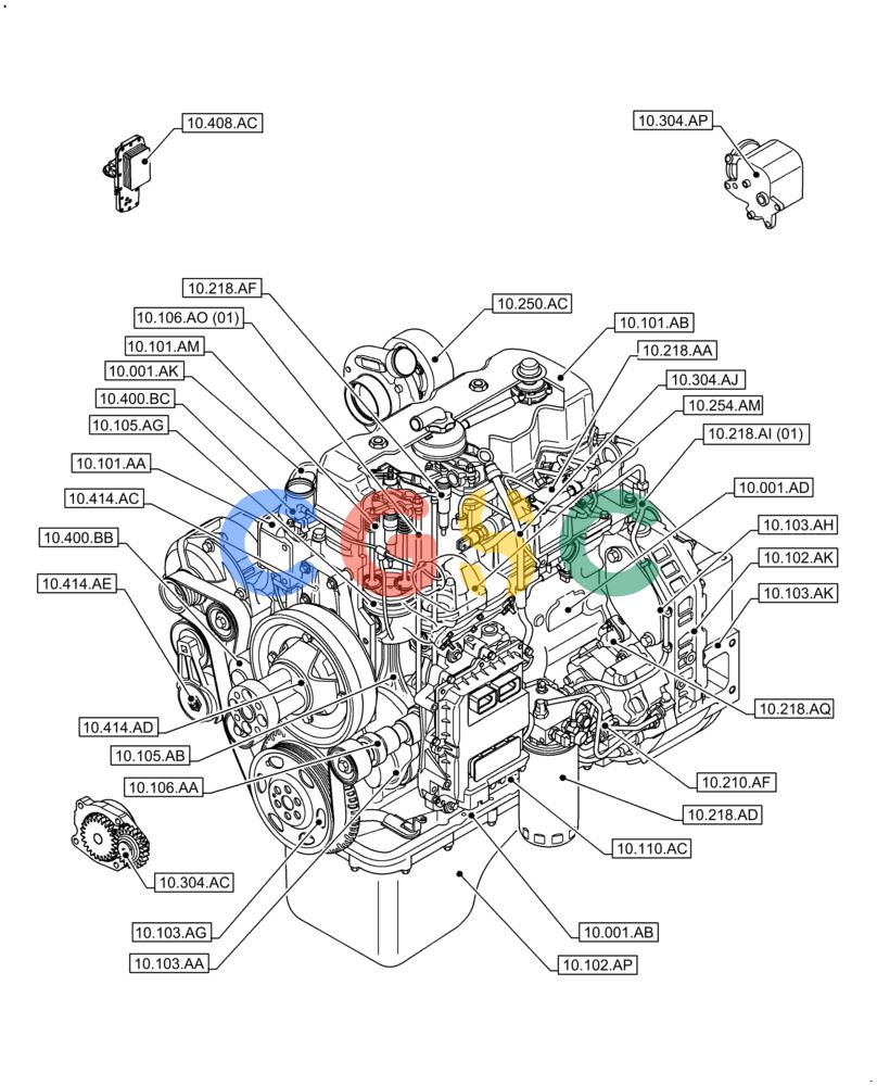 神钢零件查询(F4HFE413H B004) - ENGINE 5801862203 - 47574133 TIER4 B (1/14-) (10.000.00) - SECTION INDEX - ENGINE Kobelco