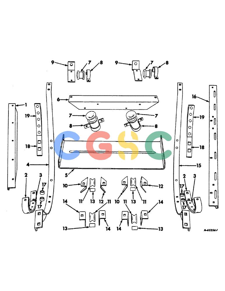凯斯零件查询(46) - MCCORMICK-INTERNATIONAL PICK UP RECTANGULAR BALER (1/57-12/63) (32) - NEEDLE GUARDS AND GUIDES, FOR NO. 46-W BALER Case Agriculture