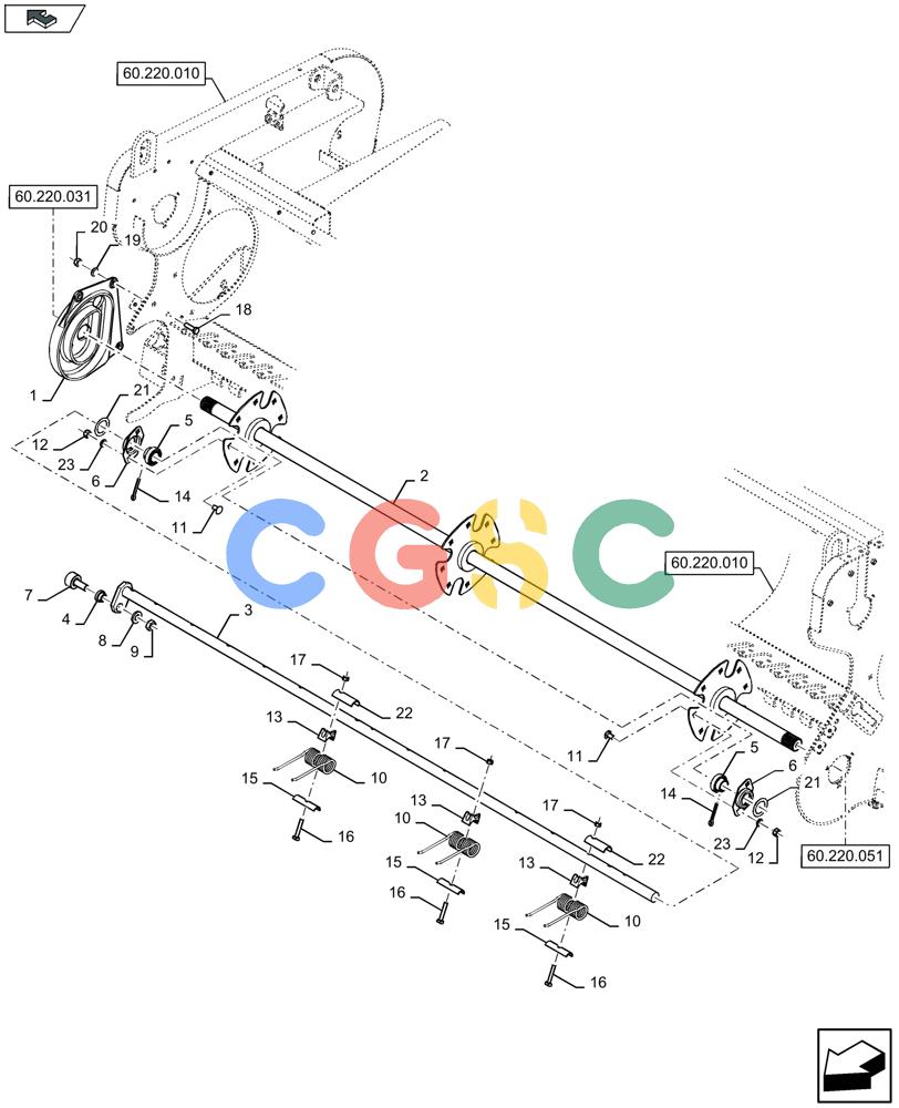 凯斯零件查询(LB434S) - BALER (9/12-) (60.220.071) - PICK-UP, REEL - F085136 Case Agriculture