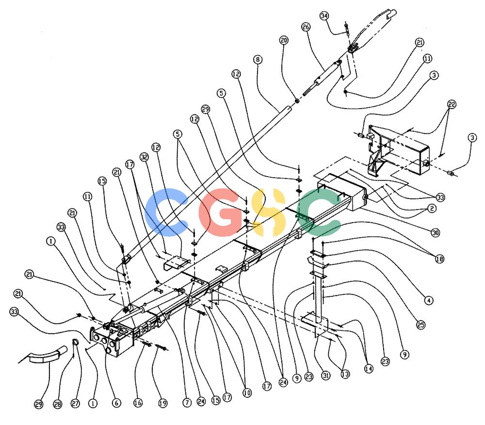 凯斯零件查询(FLEX-AIR) - APPLICATOR (1995-1997) (2/95-2/97) (04-006) - BOOM GROUP, 2.5" TUBES, INNER Case Agriculture