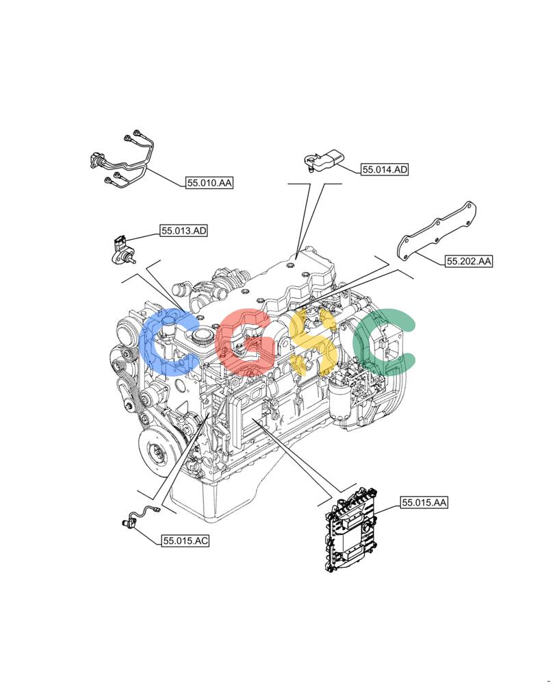 神钢零件查询(F4HFE613G B004) - ENGINE 5801862194 - 47587184 TIER4 B (9/15-) (00.000.55) - PICTORIAL INDEX - ELECTRICAL SYSTEMS Kobelco