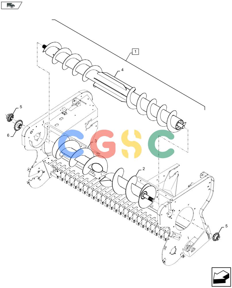 凯斯零件查询(LB434R) - BALER (9/12-) (88.060.019[01]) - SERVICE KIT : EXTENDED AUGER KIT - D085 Case Agriculture