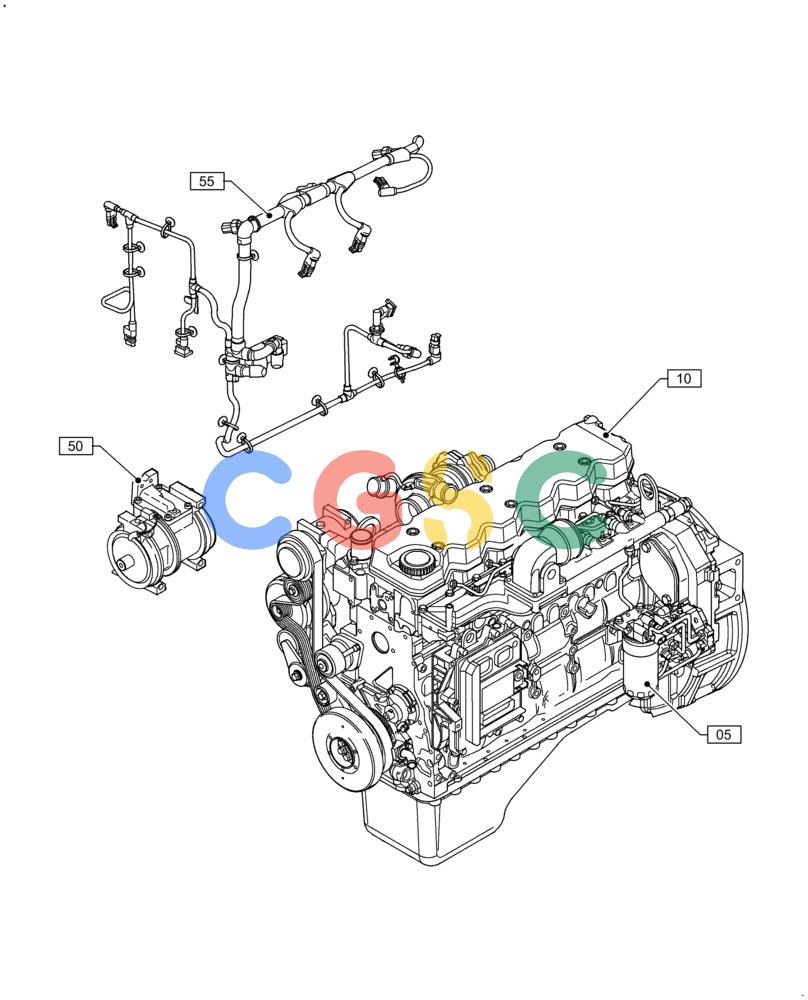 神钢零件查询(F4HFE613A B004) - ENGINE 5801862189 - 47587179 TIER 4B (7/15-) (00.000.00) - PICTORIAL INDEX Kobelco