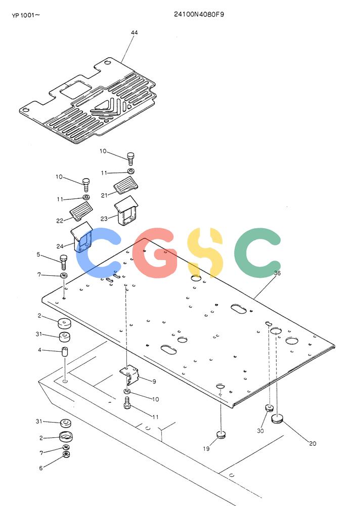 神钢零件查询(K905LC) - MARK II EXCAVATOR BTW YP1001 - YP1281 (1/87-12/03) (02-005) - PLATE ASSY, FLOOR(FOR EXPORT) (P/N 24100N4080F9) Kobelco