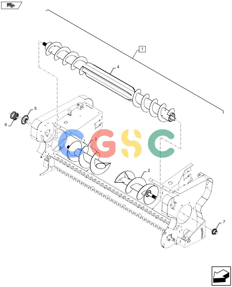 凯斯零件查询(LB434S XL) - BALER (11/16-) (88.060.015[01]) - SERVICE KIT : EXTENDED AUGER KIT - D085 Case Agriculture