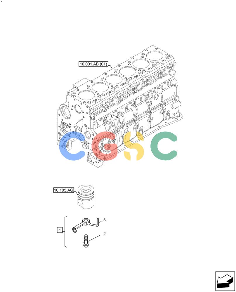神钢零件查询(F4HFE613G B004) - ENGINE 5801862194 - 47587184 TIER4 B (9/15-) (10.304.AR) - PISTON COOLING NOZZLE Kobelco