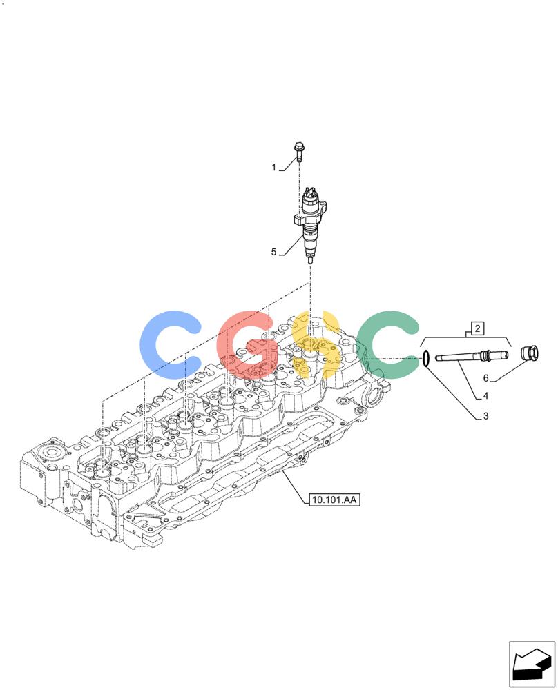 神钢零件查询(F4HFE613G B004) - ENGINE 5801862194 - 47587184 TIER4 B (9/15-) (10.218.AF) - FUEL INJECTOR Kobelco