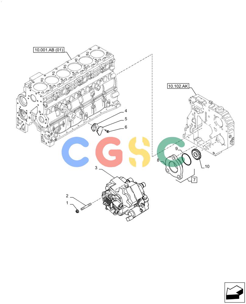 神钢零件查询(F4HFE613G B004) - ENGINE 5801862194 - 47587184 TIER4 B (9/15-) (10.218.AQ) - FUEL INJECTION PUMP Kobelco