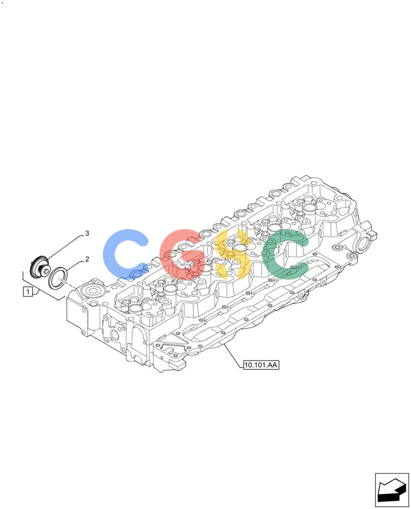 神钢零件查询(F4HFE613G B004) - ENGINE 5801862194 - 47587184 TIER4 B (9/15-) (10.400.BC) - COOLANT THERMOSTAT Kobelco