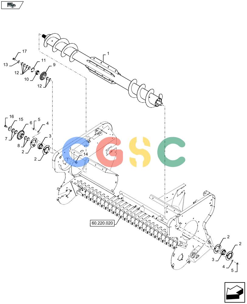 凯斯零件查询(LB434R XL) - BALER (11/16-) (60.220.101) - FEED ROLLER - D085 Case Agriculture