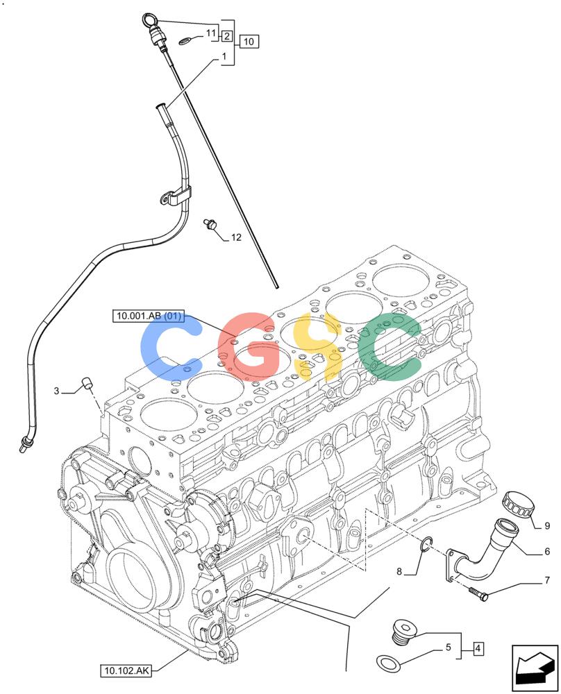 神钢零件查询(F4HFE613G B004) - ENGINE 5801862194 - 47587184 TIER4 B (9/15-) (10.304.AS) - DIPSTICK Kobelco