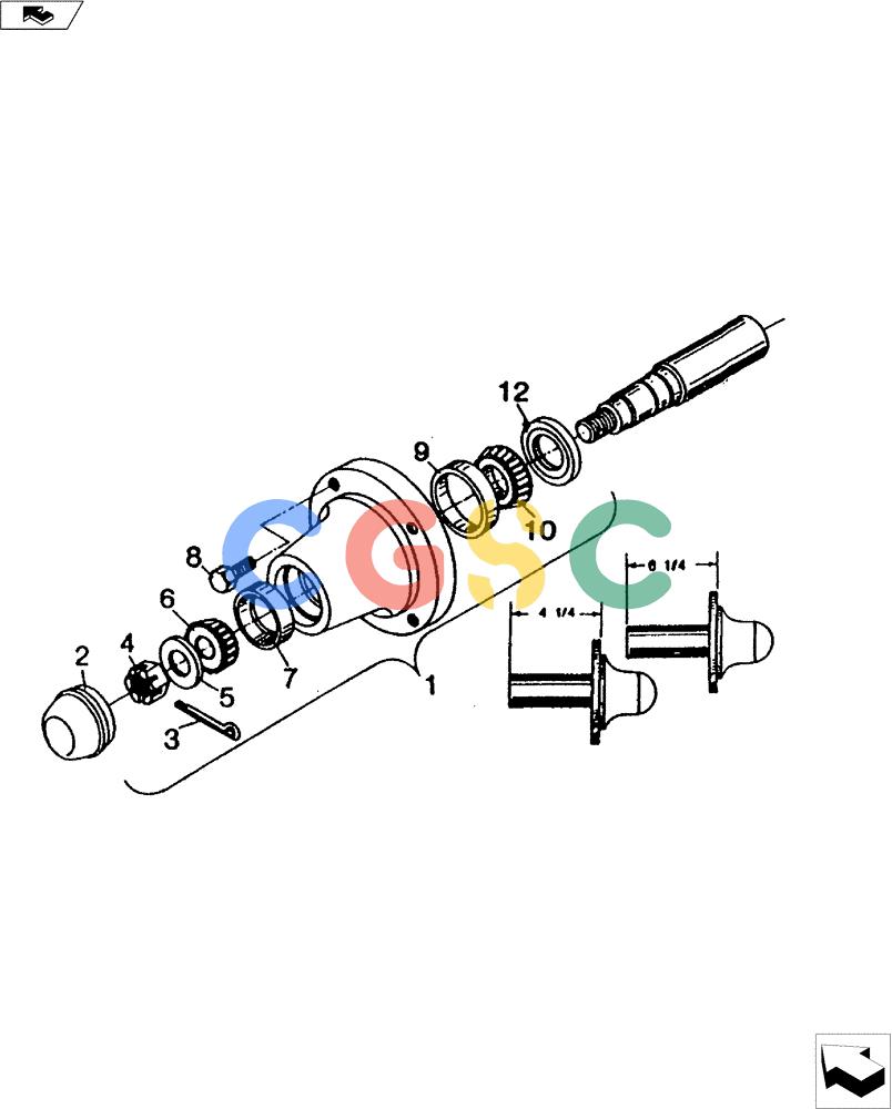 凯斯零件查询(4100 II) - DMI APPLICATOR - 1990 (1/90-12/95) (44.100.01) - 633 HUB & SPINDLE ASSEMBLY Case Agriculture