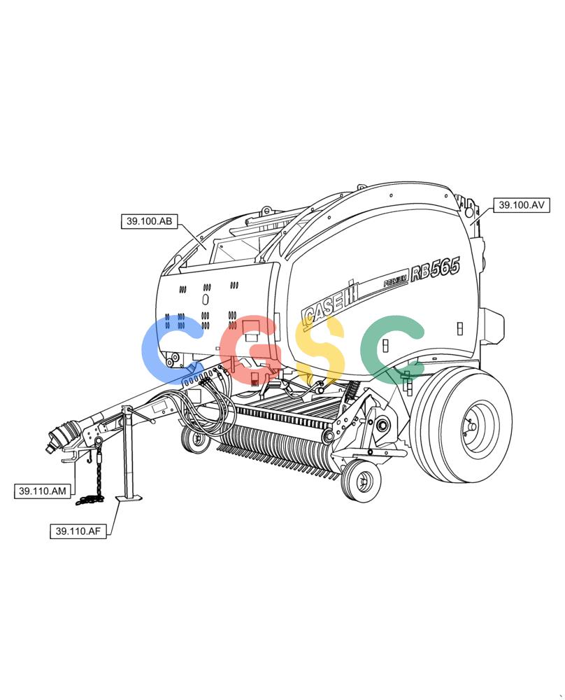 凯斯零件查询(RB565) - CASE IH ROUND BALER (3/14-12/15) (39.000.00) - PICTORIAL INDEX - FRAMES Case Agriculture