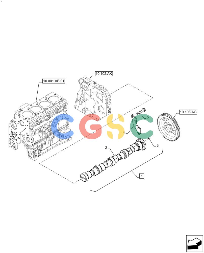 神钢零件查询(F4GE9484A J613) - ENGINE 5801920069 - 47681264 (1/14-12/14) (10.106.AA) - CAMSHAFT, TIMING CONTROL Kobelco