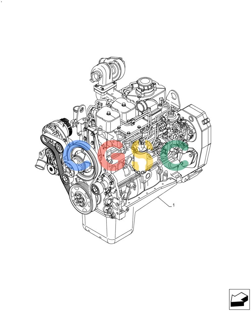 神钢零件查询(F4GE9484A J613) - ENGINE 5801920069 - 47681264 (1/14-12/14) (10.001.AD) - ENGINE Kobelco