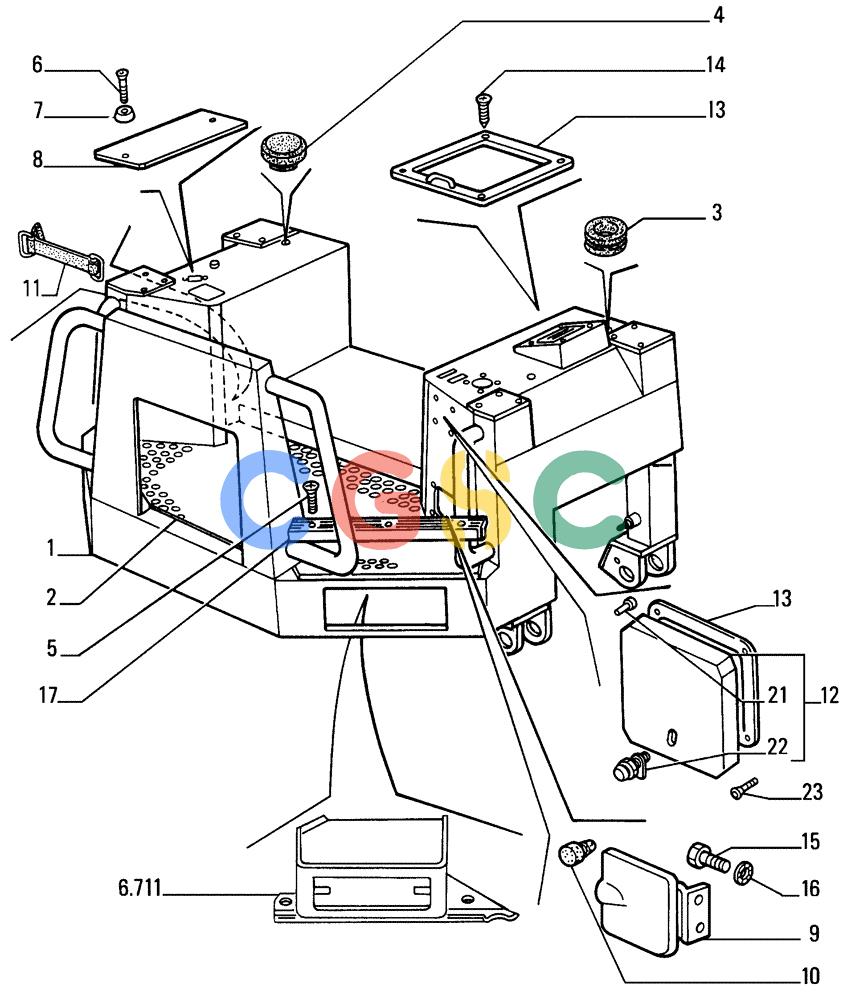 纽荷兰零件查询(FD255) - CRAWLER DOZER (N.A. VERSION) (7/95-) (5.669[01]) - OPERATOR'S COMPARTMENT New Holland Constructuion