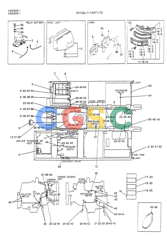 神钢零件查询(K907LC) - MARK II EXCAVATOR ASN YQ0565 (GLOBAL) (1/87-12/03) (05-020) - WIRING ASSY, ELEC Kobelco