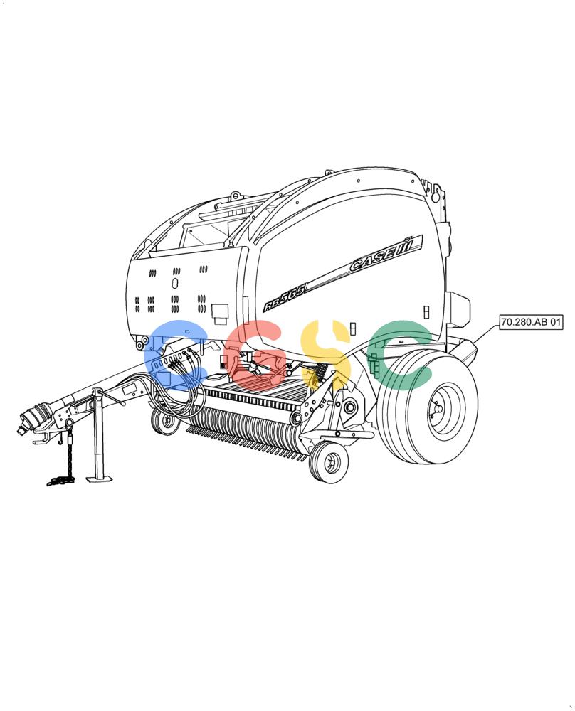 凯斯零件查询(RB565) - CASE IH ROUND BALER (3/14-12/15) (70.000.00) - PICTORIAL INDEX - EJECTION Case Agriculture