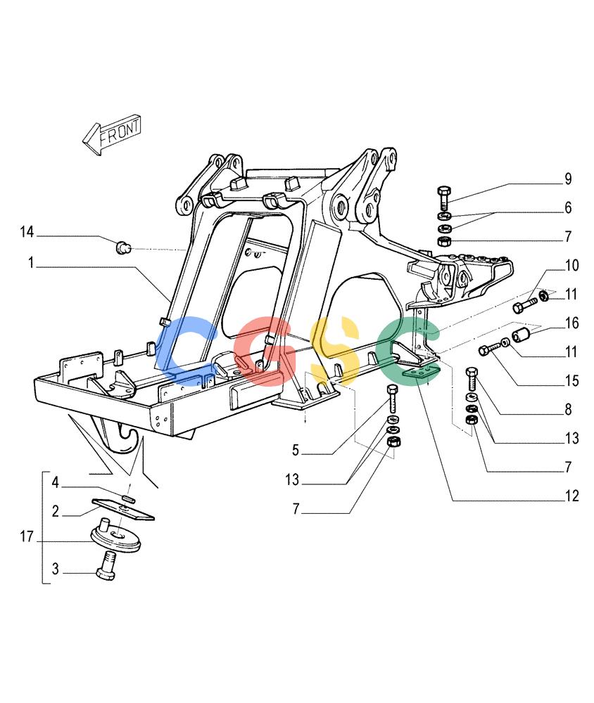 纽荷兰零件查询(FL145) - CRAWLER LOADER (N.A. VERSION) (11/98-) (3.461[01]) - MAIN FRAME New Holland Constructuion