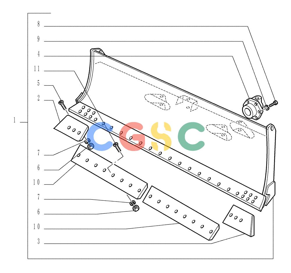 纽荷兰零件查询(DC150LT) - CRAWLER DOZER (6/00-) (9.440[02]) - FRONT IMPLEMENT ALL HYDR.- MOLDBOARD - OPTIONAL CODE 76054902 New Holland Constructuion