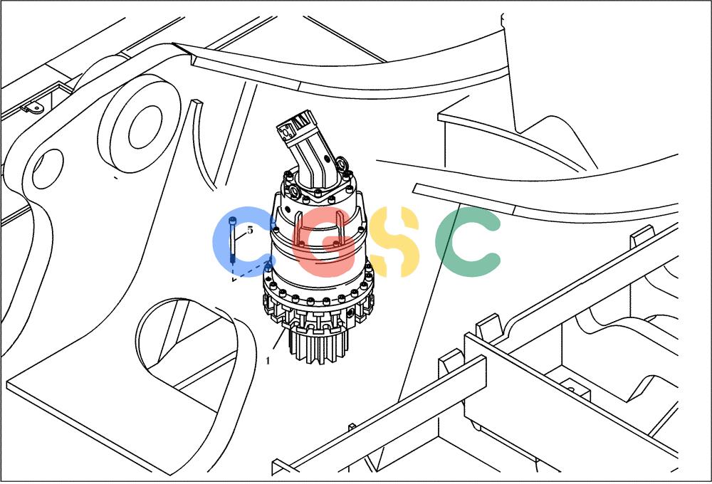 纽荷兰零件查询(EC450) - CRAWLER EXCAVATOR (SN: 750001-UP) (11/99-) (16.030[001]) - SLEWING GEAR INSTALL.MATERIAL (S/N 750001-UP) New Holland Constructuion