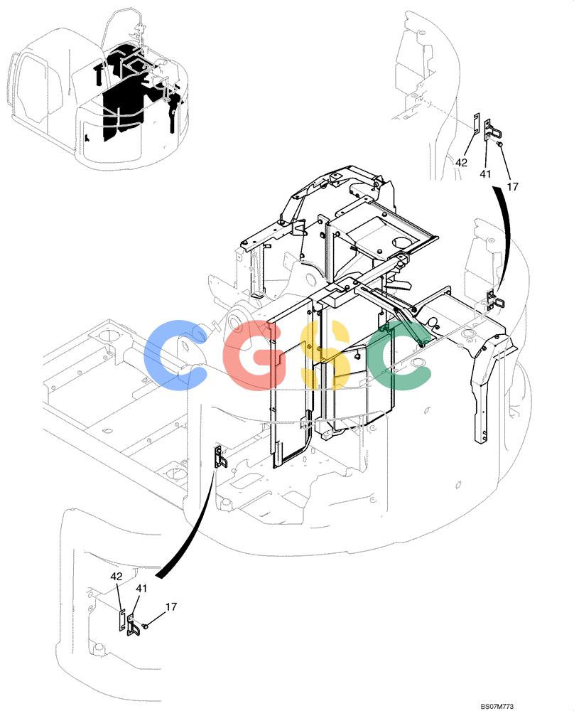 神钢零件查询(ED150) - BLADE RUNNER ACERA SR EXCAVATOR DOZER (TIER 3 ) ASN YL06-01201 (5/08-12/12) (02-45[01]) - GUARD INSTALLATION (YY21C00093F1), FIGURE 1 OF 4 Kobelco