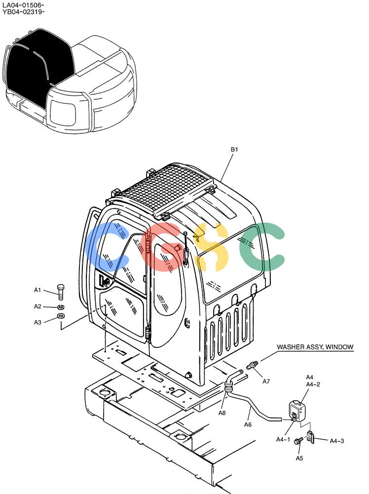 纽荷兰零件查询(E200SRLC) - CRAWLER EXCAVATOR BTW LA04-01506 - LA04-01625 (01-036) - CAB INSTAL New Holland Constructuion