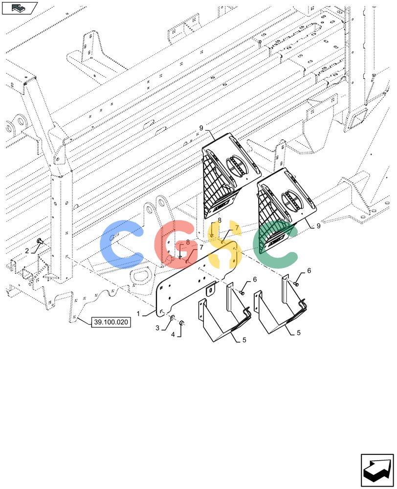 凯斯零件查询(LB434S XL) - BALER (11/16-) (05.102.011) - WHEEL BLOCKS - D099 Case Agriculture