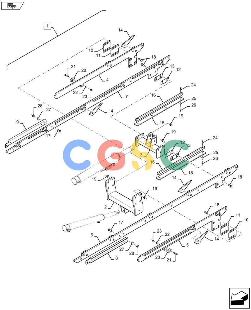 凯斯零件查询(LB334S) - BALER (9/12-) (88.070.010[01]) - SERVICE KIT : STANDARD AND PARTIAL BALE EJECTION MECHANISM - C084 Case Agriculture