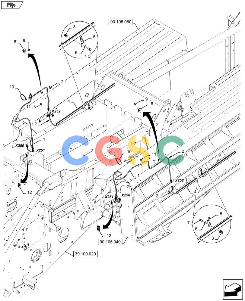 凯斯零件查询(LB434S XL) - BALER (11/16-) (55.511.050) - TWINE BOX LIGHTS - D085 Case Agriculture