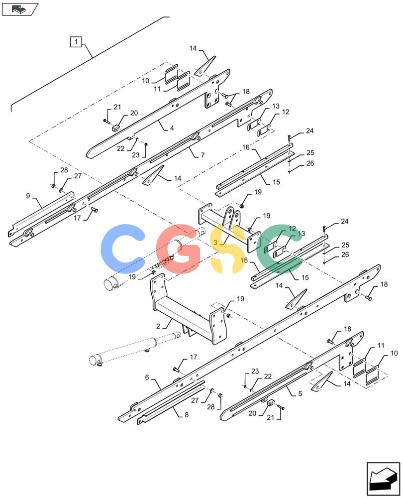 凯斯零件查询(LB434S) - BALER (9/12-) (88.070.011[01]) - SERVICE KIT : STANDARD AND PARTIAL BALE EJECTION MECHANISM - C084 Case Agriculture