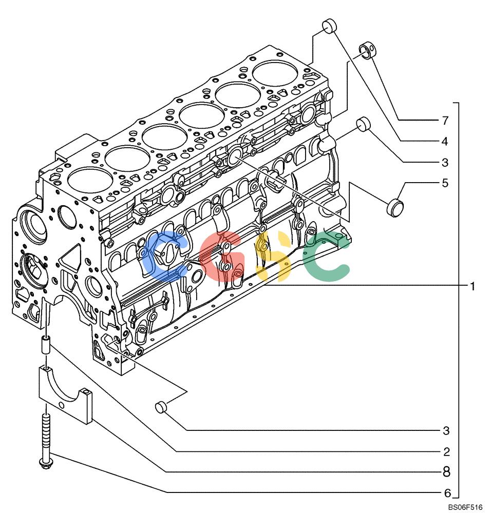 纽荷兰零件查询(D150B) - CRAWLER DOZER TIER 3 (HYDRO) (10/07-) (02-18) - CYLINDER BLOCK - MAIN BEARINGS New Holland Constructuion