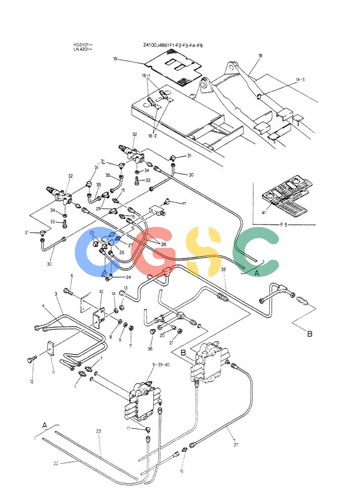 神钢零件查询(K907CLC) - EXCAVATOR BTW YG0101 - YG0500 (1/85-12/03) (13-001) - CONTROL ASSY (TELESCOPIC) Kobelco