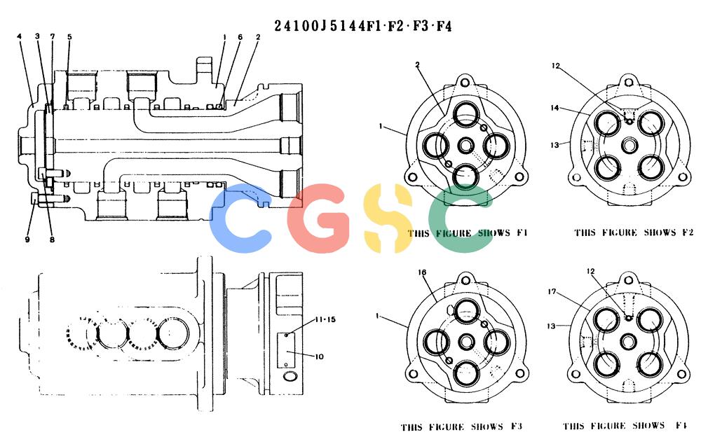 神钢零件查询(K909LC) - MARK II EXCAVATOR ASN LLU-0001 (1/87-12/03) (11-030) - JOINT ASSY, SWIVEL Kobelco