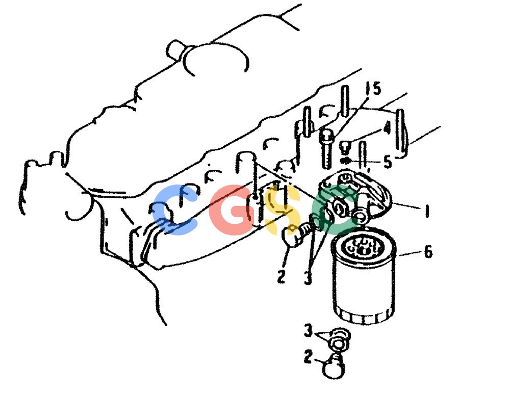 神钢零件查询(6D31-T) - MITSUBISHI DIESEL ENGINE - MD200BLC EXCAVATORS (1/06-12/06) (03-009) - FUEL FILTER Kobelco