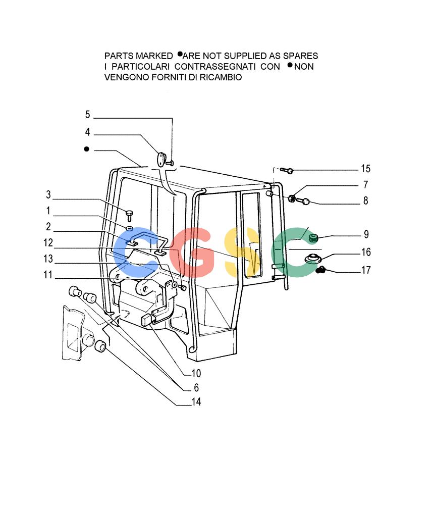 纽荷兰零件查询(FL175) - CRAWLER LOADER (N.A. VERSION) (6/92-) (5.652[02]) - ROPS CAB - COMPONENTS New Holland Constructuion